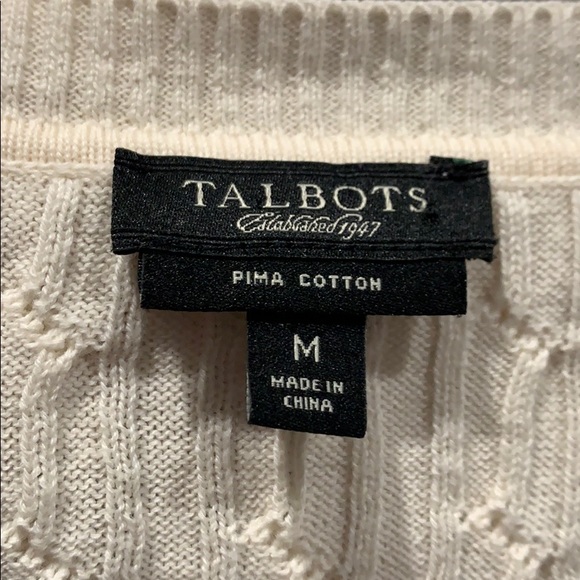 Talbots Pima cotton lightweight sweater, medium. - Picture 2 of 2